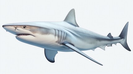 Wall Mural - shark isolated on white background