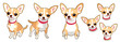 chihuahua sticker set、チワワステッカーセット、SVG、PNG