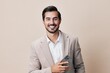 © SHOTPRIME STUDIO - handsome man phone smile smartphone business portrait happy call suit hold