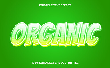 Poster - organic 3d editable text effect, template with 3d style use for logo and business brand