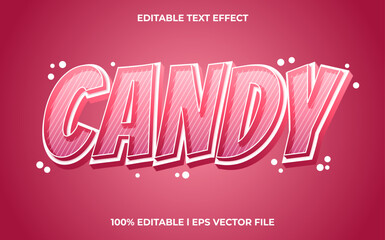Poster - Candy 3d editable text effect, template with 3d style use for logo and business brand