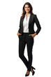 Businesswoman woman in formal clothes isolated on transparent background (PNG)