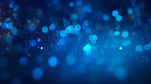 Blue Abstract Bokeh Background. Generative AI