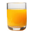 glass of orange juice isolated on transparent background cutout