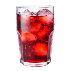 glass of red soda