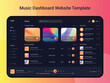 © userlab - Music dashboard website template editable and vector