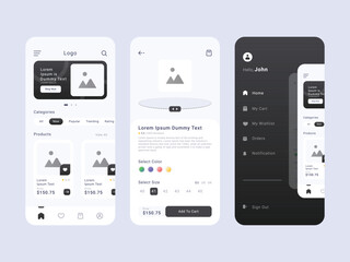 Shoes shopping app ui Editable Template