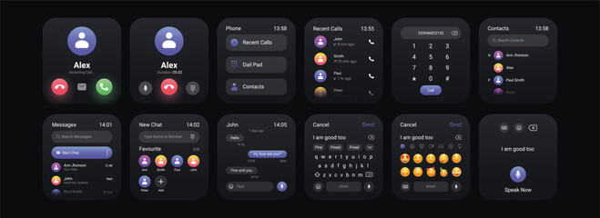 vector smart watch user interface editable template design 