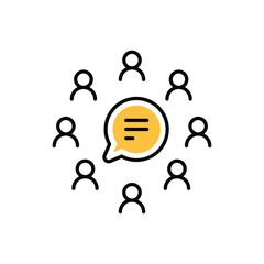 Communication icon vector stock illustration.