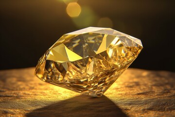 Poster - Yellow diamond sunlight. Generate Ai