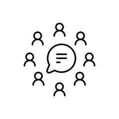 Communication icon vector stock illustration.
