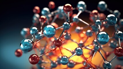 medical molecule structure in 3d illustration