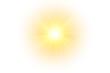© roman11998866 - PNG Yellow sun, a flash, a soft glow without departing rays. Star flashed with sparkles isolated on white background.