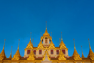 Wall Mural - Lohaprasat temple in Wat Ratchanatdaram Worawihan, Bangkok, Thailand