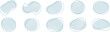 © samemen - かわいい抽象的なゆるゆるフレーム　水・雫・雨・青フレーム　　Set of cute abstract shapes.Vector loose frame.　vector water frame set.