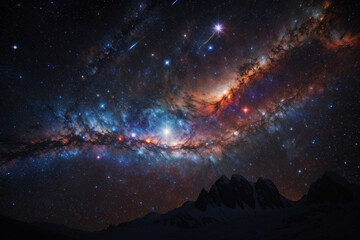 Wall Mural - colorful space galaxy cloud nebula. stary night cosmos. universe science astronomy. supernova backgr