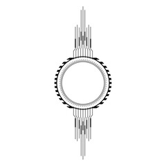 Poster - Abstract Black Simple Line Cpu, Computer, Technology Doodle Outline Element Vector Design Style Sketch Isolated On White Background Illustration