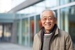 © Robert MEYNER - Portrait of happy senior asian man in the city street outdoors