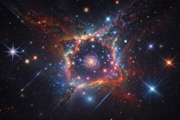 Wall Mural - colorful space galaxy cloud nebula. stary night cosmos. universe science astronomy. supernova backgr