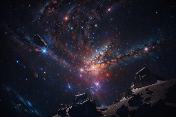 Wall Mural - colorful space galaxy cloud nebula. stary night cosmos. universe science astronomy. supernova backgr