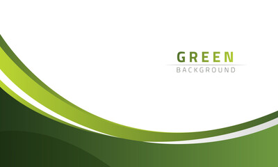 Wall Mural - green wave abstract background. natural eco banner isolated on white. vector