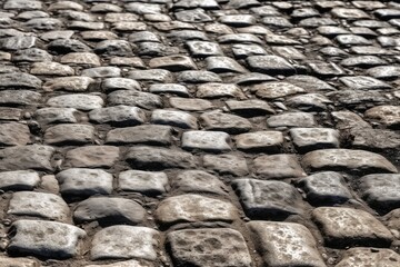 Wall Mural - Background of an old cobblestone street in a historic old town.