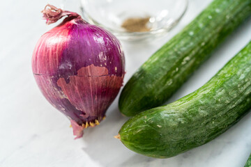 Wall Mural - Cucumber salad