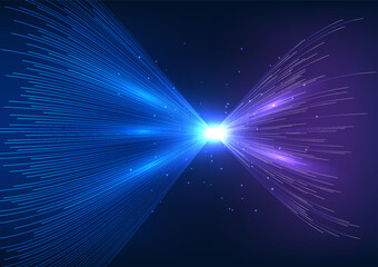 Poster - big data technology attractively overlapping light lines add an intriguing glow. big data technology