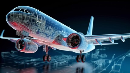 Wall Mural - Airplane design & air freight logistics