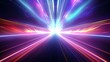 © WS Studio 1985 - Technology of the future. A dynamic and shining sight. A neon flare. Rays of different colors. Lines that move quickly and are magical. Lovely studio. Display of holograms with generative ai
