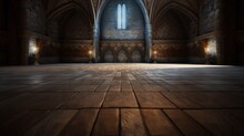3D Illustration Fantasy Medieval Throne Room In The Castle.