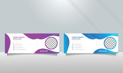 Wall Mural - Elegant and trendy email signature and footer templates