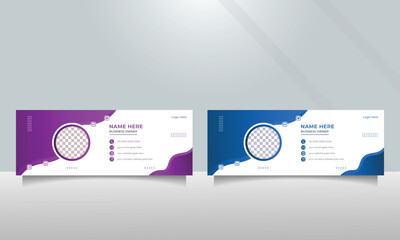 Wall Mural - Email signature and footer templates that have a trendy and minimalist look