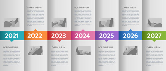 Infographic timeline business brochure template. Business milestone. Vector illustration.