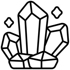 Wall Mural - crystal outline icon