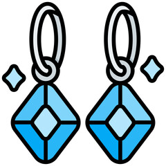 Sticker - earring outline color icon