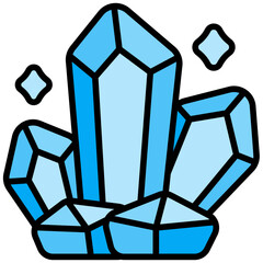 Sticker - crystal outline color icon