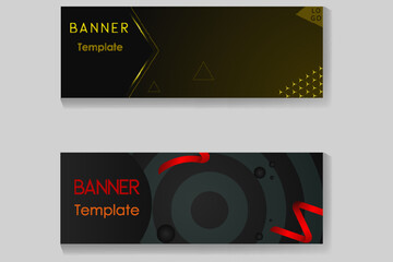vector abstract design banner web templatebusiness webinar horizontal banner template design