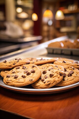 Wall Mural - Delicious chocolate chip cookies