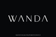 © Asenbayu - Abstract elegant typeface display font vector. Luxury minimalist typography style