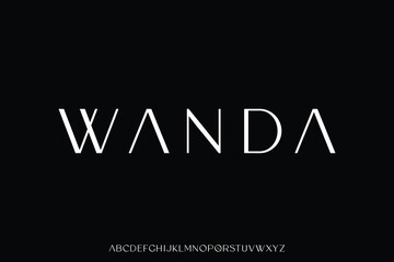 Wall Mural - abstract elegant typeface display font vector. luxury minimalist typography style