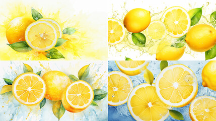 Poster - citrus fruit background