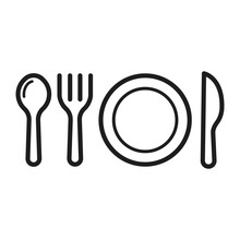 Cutlery Icon, Restaurant Icon