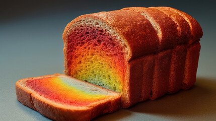 Wall Mural - Various types of bread with grain, On black rustic background. Generative Ai