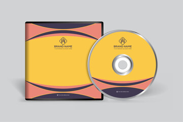 Wall Mural - CD cover design with yellow color