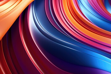 Aufkleber - Abstract background with wavy line pattern. AI generated