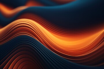Aufkleber - Abstract background with wavy line pattern. AI generated