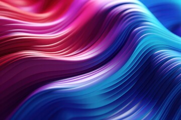 Aufkleber - Abstract background with wavy line pattern. AI generated