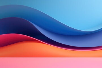 Aufkleber - Background from abstract pastel waves. AI generated