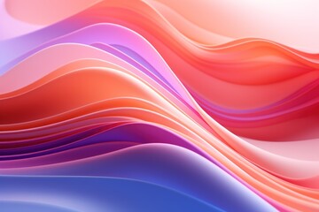 Aufkleber - Background from abstract pastel waves. AI generated